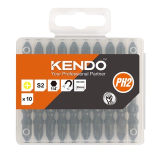 KENDO 25500132 ดอกไขควงลมกระแทก PH2 × 65mm (10 ชิ้น/แพ็ค) | MODERTOOLS OFFICIAL