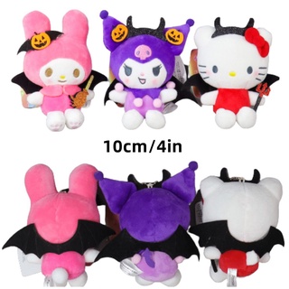 New Sanrio Halloween Plush Doll Pendant Japanese Costume Little Devil Kuromi Kitty Melody