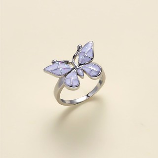 แหวนผีเสื้อสีเงิน butterfly ring