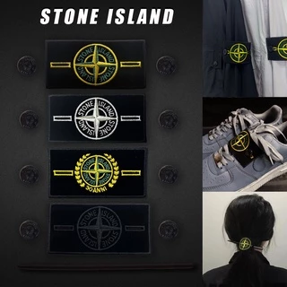 STONE ISLAND เกาะหินเย็บปักถักร้อยสติ๊กเกอร์ปลอกแขนตราผีเสื้อผ้ารองเท้าตกแต่งขุดหลุม