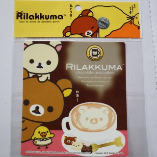 แผ่นติด ป้าย ภาษี พรบ ลาย Rilakkuma แผ่น ป้ายพลาสติก ติดกระจก แผ่นป้าย ริลัคคุมะ สติ๊กเกอร์ สูญญากาศ กระจกหน้ารถ