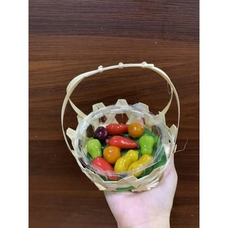 ตะกร้า ชะลอมไม้ไผ่สาน ถาดจัดเบลคมีหูหิ้ว (สั่งล็อตใหญ่ทักแชต)