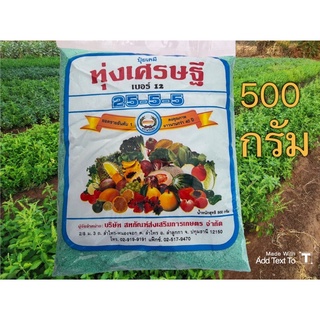 ฮอร์โมนทุ่งเศรษฐี 25-5-5 ขนาด500กรัม บำรุงพืชได้ทุกชนิด พืชแข็งแรง