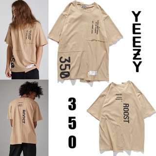 พร้อมส่ง เสื้อยืดแขนสั้น ผ้าฝ้าย ทรงหลวม พิมพ์ลาย Kanye Funny Yeezy 350 สไตล์เรโทร แฟชั่นฤดูร้อน สําหรับคู่รัก