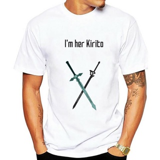 ㏘㏂※Cotton T-Shirt Asuna and Kirito s Anime Couple Gift Valentines Day Tops SAO Tops Gaming s Anime Tops Sword Art Online