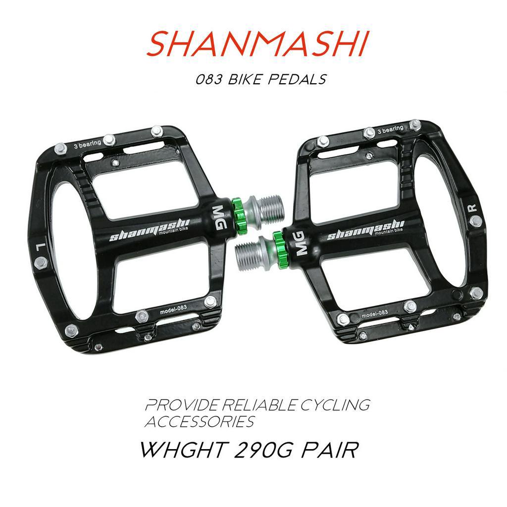 Shanmashi083บันไดจักรยาน แป้นเหยียบแมกนีเซียมอัลลอยด์ 3 แบริ่งแป้นเหยียบจักรยานเสือภูเขาแป้นเหยียบบีเอ็มไม่เจ็บรองเท้า จ