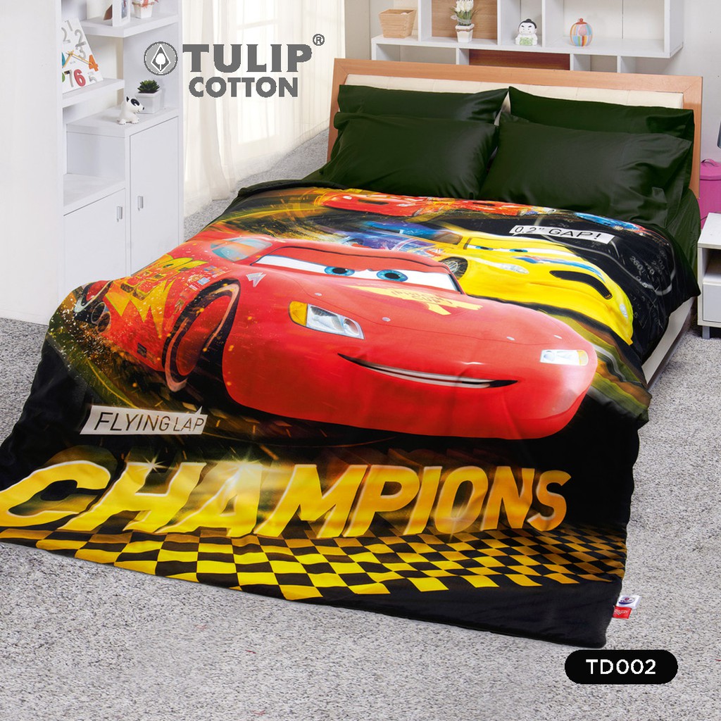 Tulip รุ่น Cotton Digital Print ผ้าห่มนวม 70X90 ลิขสิทธิ์ Cars ลาย TD002