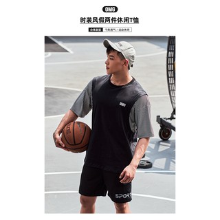 OMG Sportwear summer casual stitching sports T-shirt