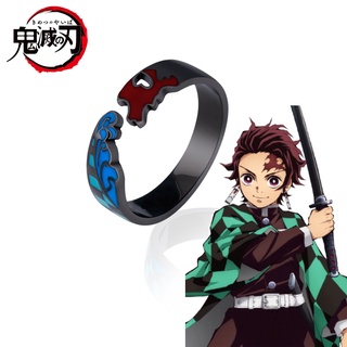 แหวนคอสเพลย์ การ์ตูนอนิเมะ Demon Slayer Kimetsu No Yaiba Tanjirou Vision สามารถปรับได้ สําหรับผู้ชาย ผู้หญิง พร็อพเครื่องประดับ ของขวัญ