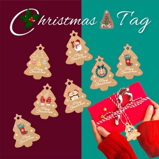 🇹🇭(SET 48 ชิ้น) Tag :  Christmas | Happy new year สำหรับตกแต่งงานปาร์ตี้ | ตกแต่งของขวัญ | ตกแต่งสินค้า