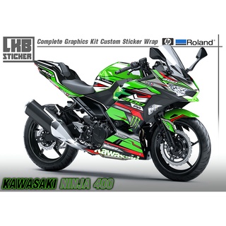 สติ๊กเกอร์แต่งลายรถ KAWASAKI NINJA 400 ลาย Speed Racing