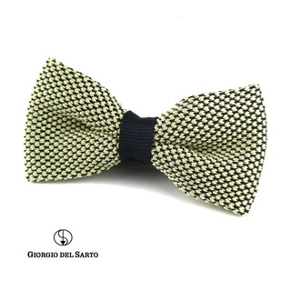 GIORGIO DEL SARTO Knitted Fabric One-Fold Bow Tie โบว์ไทผ้าถักหนึ่งจีบ (Yellow)