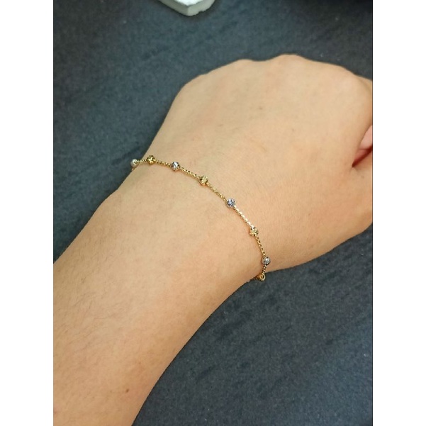 9kสร้อยข้อมือ2กษัตริย์ทองแท้37.5%