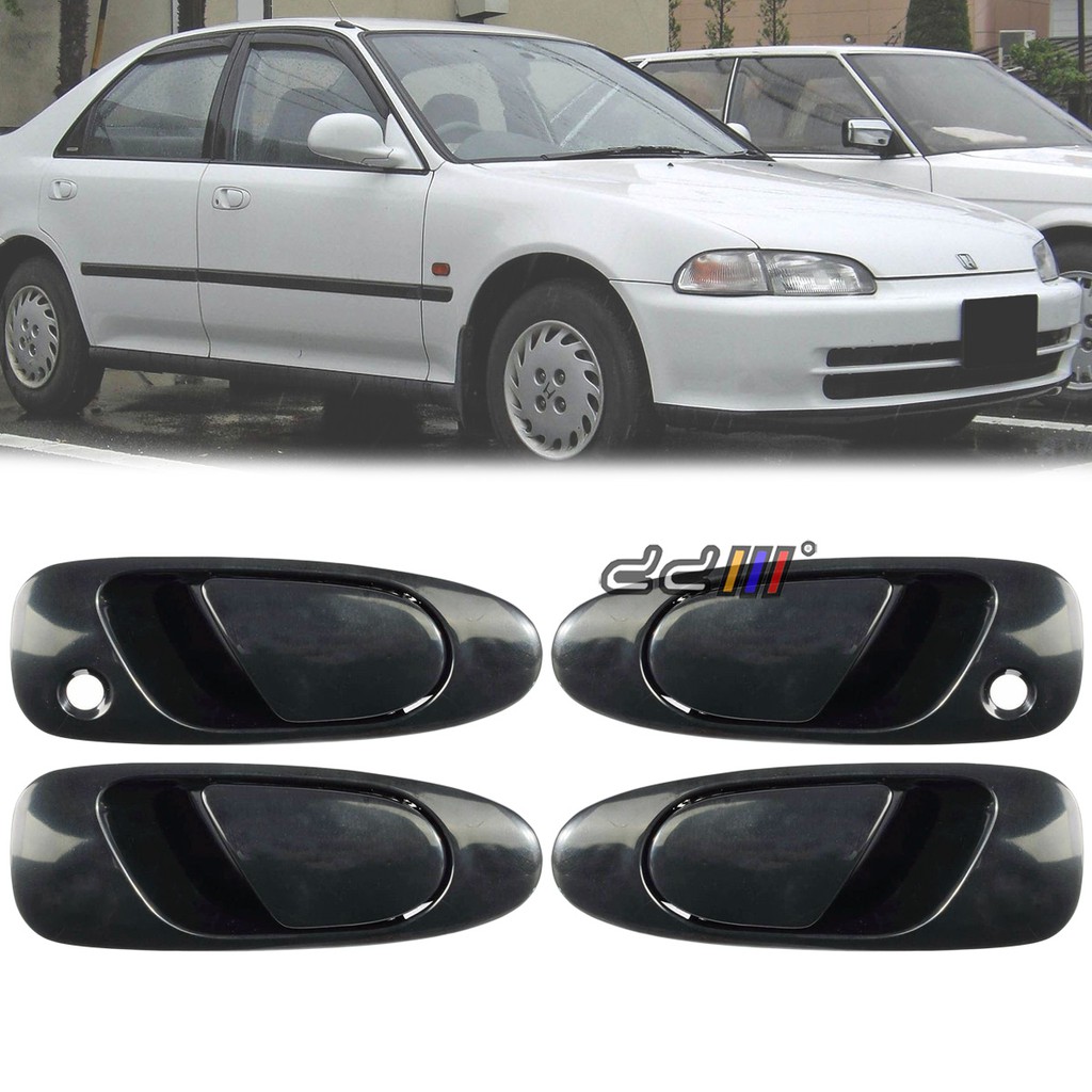 Honda Civic SR4 SR3 EG6 EG8 EG9 1992-1995 มือจับประตูด้านนอกภายนอก (สีดํา) Civic EG EH