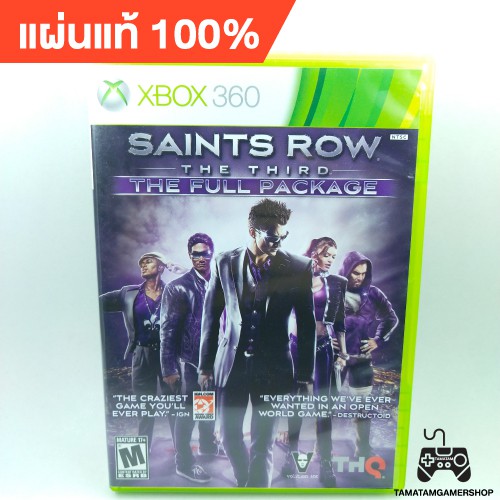 (2แผ่น)Saints Row the third full package xbox 360 แผ่นเกมส์แท้xbox360 แผ่นแท้มือสอง สภาพสะสม ใหม่มากๆ