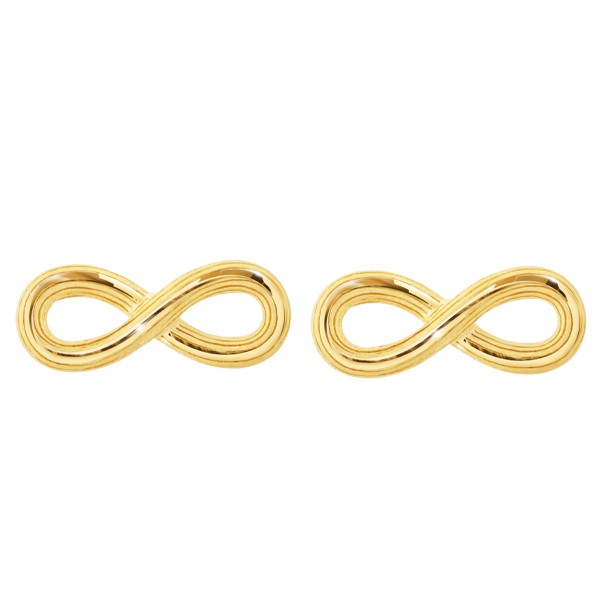 PRIMA ต่างหูทองคำ 99.9% รูปอินฟินิตี้ Infinity Collection รหัสสินค้า 111E3774-18