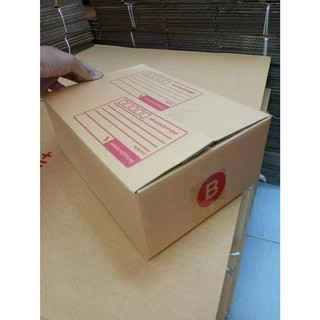 เบอร์ B กล่องไปรษณีย์ กล่องพัสดุ ทำจากกระดาษ KA มีพิมพ์จ่าหน้า