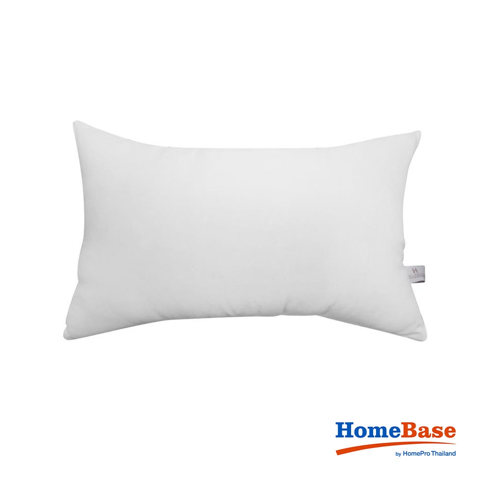 Homebase HLS หมอนผ้าฝ้ายโพลีเอสเตอร์นุ่มพิเศษ มาตรฐานโรงแรมไทย 73x48cm สีขาว