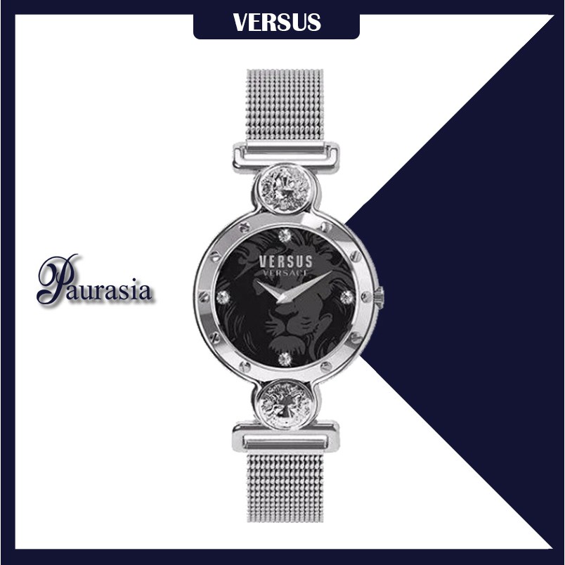 [ของแท้] Versus by Versace นาฬิกาข้อมือ ผู้หญิง รุ่น VERSUS SOL08-0016 SUNNYRIDGE BLACK DIAL SS BRAC