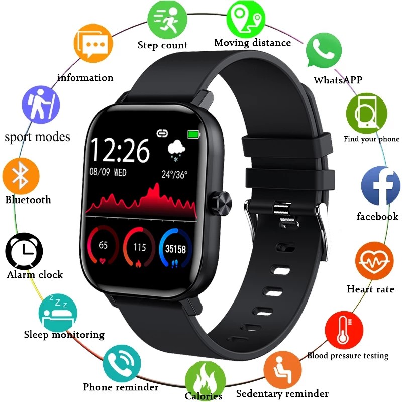 LIGE ใหม่ผู้ชายสมาร์ทนาฬิกาสายรัดข้อมือผู้ชายผู้หญิงกีฬานาฬิกา Heart Rate Monitor Sleep Monitor Bluetooth Call Smartwatch สำหรับโทรศัพท์