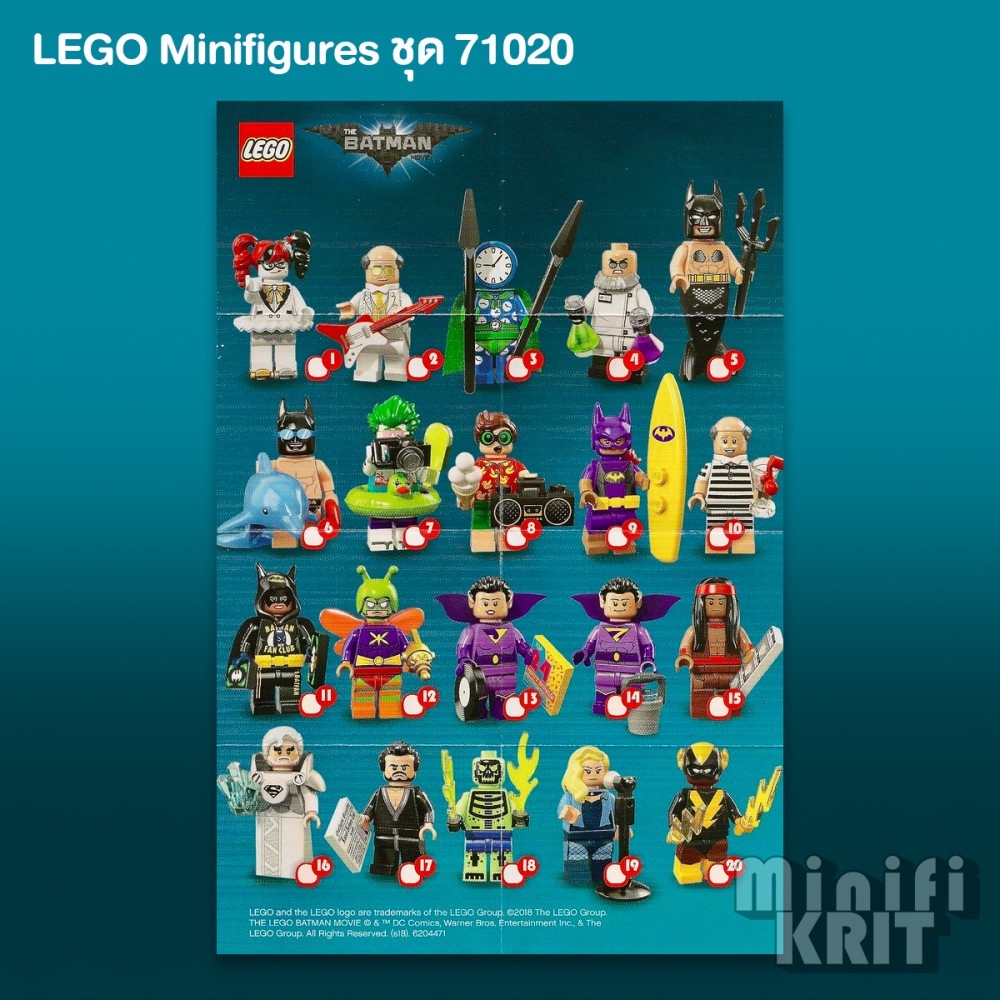 เลโก้​ LEGO Minifigures 71020 & 71024 (กรีดซองเช็ค) มี13แบบให้เลือก)