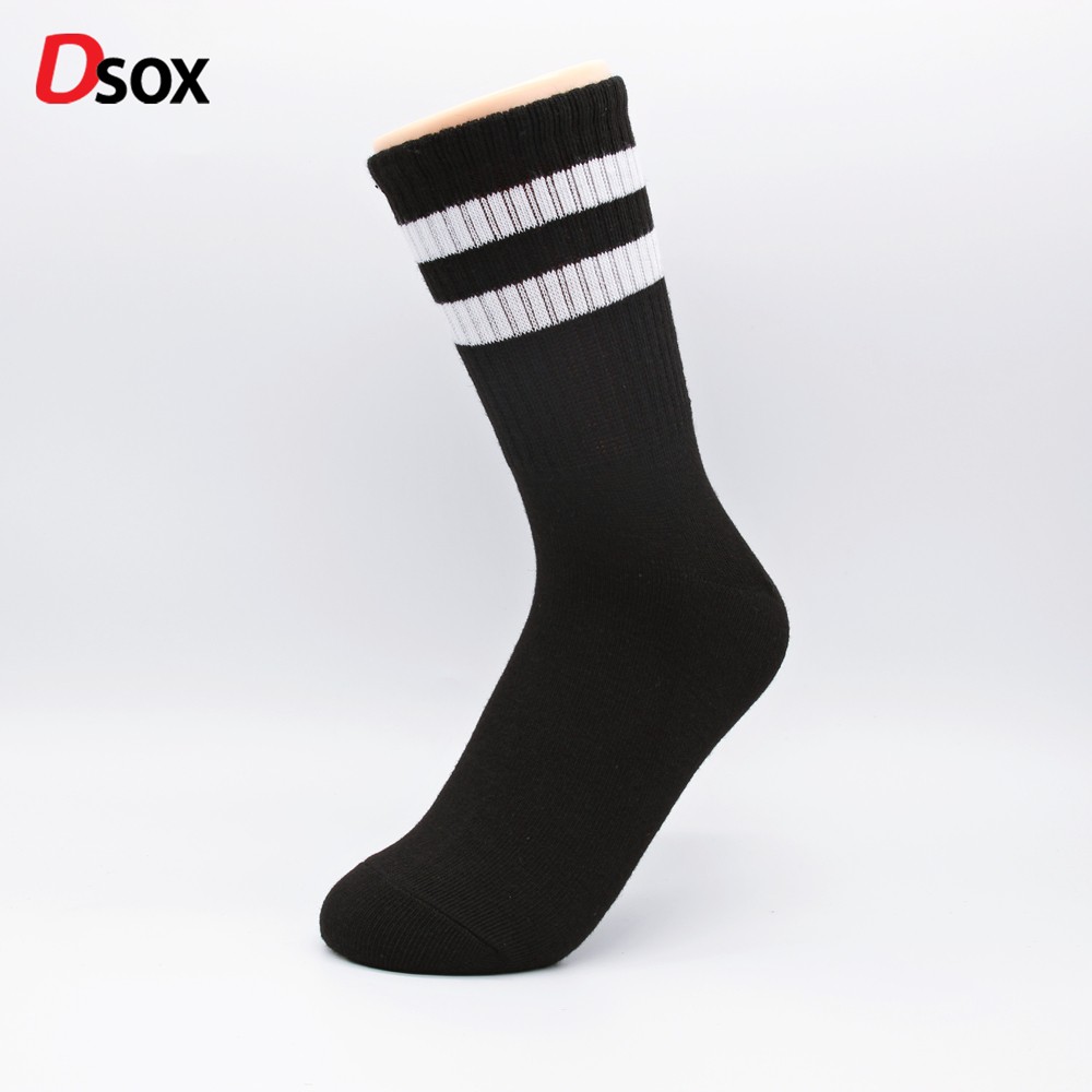 Dsox ถุงเท้าข้อยาว (Old School) สีขาว/เทา/ดำ - แพ็ค 6 คู่ #4
