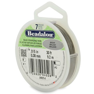 Beadalon ลวดเฟล็กซี่หางเสือ 7 เส้น 0.015 นิ้ว (0.38 มม.)