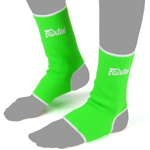 ิFairtex AS1 แฟร์เท็กซ์ แฟร์แท็ค แองเกิ้ล เขียวขอบขาว สนับเท้า รัดและพยุงข้อเท้า แองเกิล ต่อยมวย  MuayThai Ankle Support