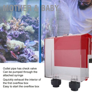 Mother &amp; Baby Acrylic Red Aquarium Syphon Free Holes Without Electricity Self-Start Overflow Box Fish Tanks Accessory