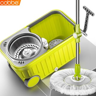 Cobbe Spin mop ชุดถังปั่นม๊อบ ถังปั่นถูพื้น ไม้ถูพื้น ถังปั่…