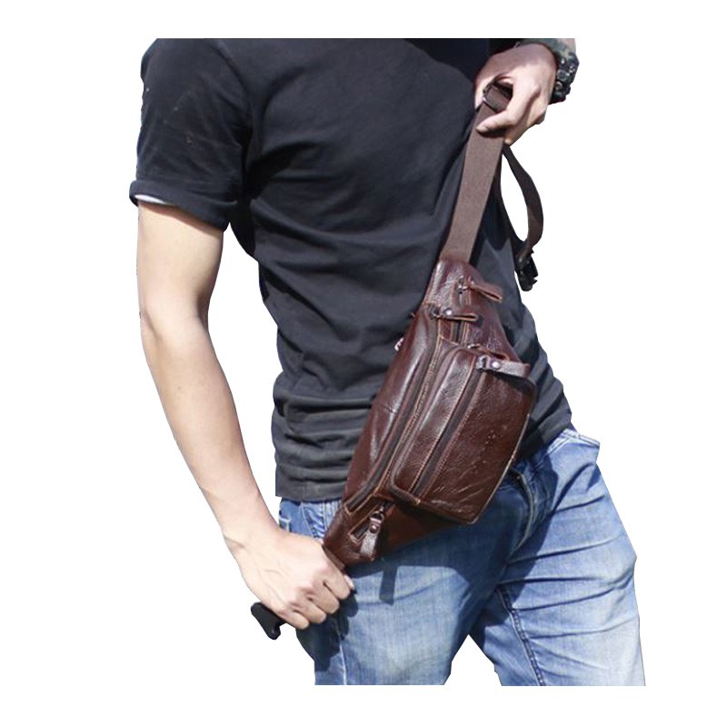 SH กระเป๋าคาดเอว ทำจากหนังแท้ หนา เหนียว ทน สำหรับสุภาพบุรุษและสุภาพสตรี รุ่น MBW-7128 MBW (M23-013) GL MWB - รูปที่ 6