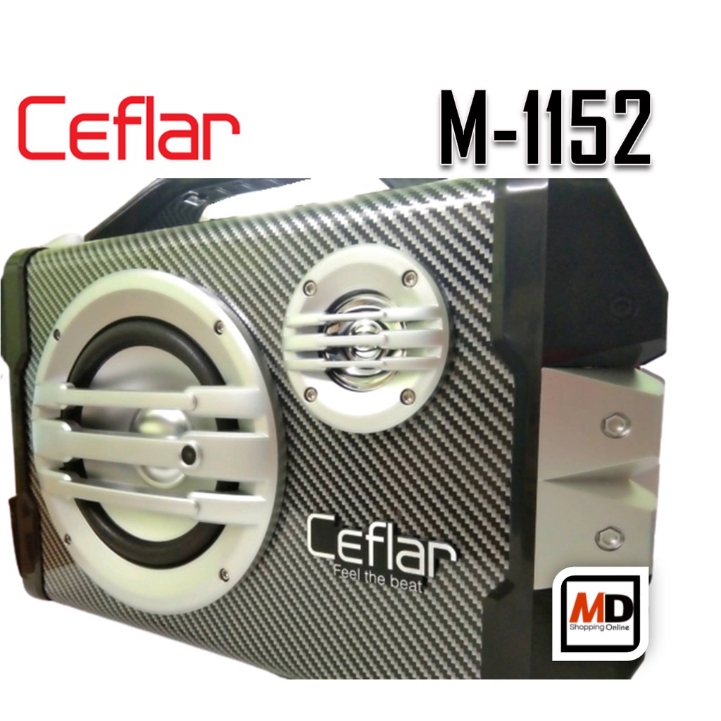 ลำโพงบลูทูธ แบบพกพา Bluetooth Speaker FM Supported CEFLAR M-1152 30W / 7LED (ตัวใหญ่ มีรีโมท)