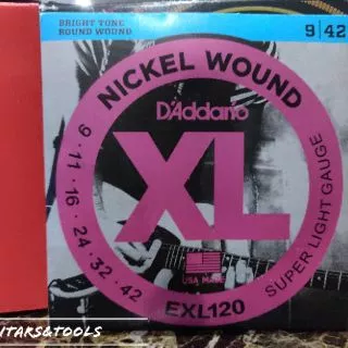 🎸สายกีตาร์ไฟฟ้า0.09และ0.10🔥ราคาถูก คุณภาพดี🔥 D'addario EXL🎉บริการเก็บปลายทาง