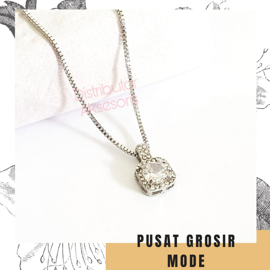 PGM K56 สร้อยคอสตั๊ดพลอยประกายสวยงาม