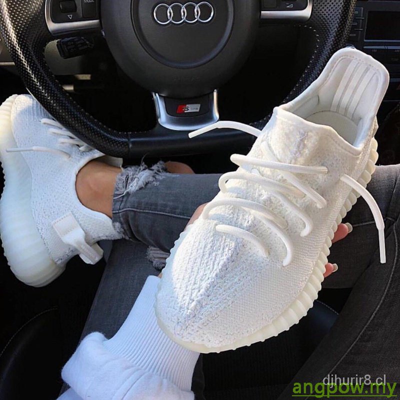 4l5t Adidas yeezy boost 350V2 รองเท้าวิ่งจ๊อกกิ้งกีฬาลําลองสีขาว/ดํา/เขียว