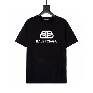 เสื้อยืดผ้าฝ้ายพิมพ์ลายเสื้อยืดแขนสั้นลําลอง ผ้าฝ้าย พิมพ์ลาย BALENC-A Lock สไตล์สตรีท แฟชั่นสําหรับผู้ชาย และผู้หญิง