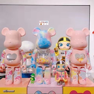 Bearbrick × "My First Bearbrick Baby" Series ข้อต่อเกียร์ Macao หลากสี 400% 28 ซม. UM ช็อกโกแลต แฟชั่น คุณภาพสูง ฟิกเกอร์แอกชัน อนิเมะ LZKAII ของเล่น / GK / ของสะสม / ของขวัญ