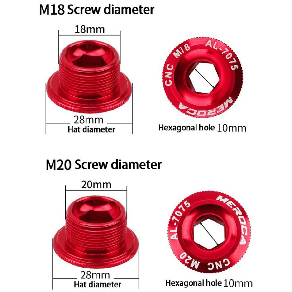 ฝาปิดขาจานกระโหลกกลวง Meroca มีขนาด m18  m19 และ m20 มีหลายสีให้เลือก
