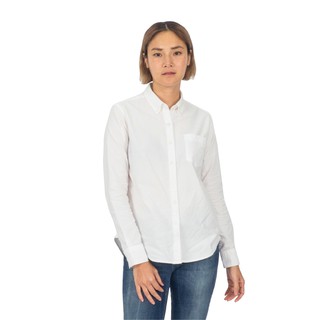 Han&amp;Co.Oxford Shirt Long Sleeve-White เสื้อเชิ้ตแขนยาวสีWhite(สีขาว) (Women)