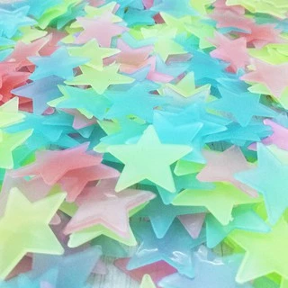 (พร้อมส่ง ไม่ต้องรอ)ดาวเรืองแสง 100ดวง คละสี Glowing star