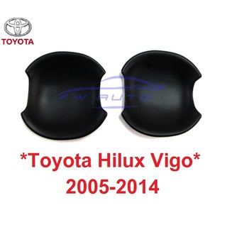 สีดำด้าน ถาดรองมือเปิด ประตู Toyota Hilux Vigo 2005-2015 โตโยต้า วีโก้ แชมป์ ฟอร์จูเนอร์ เบ้ารองมือเปิด ถ้วยมือเปิด