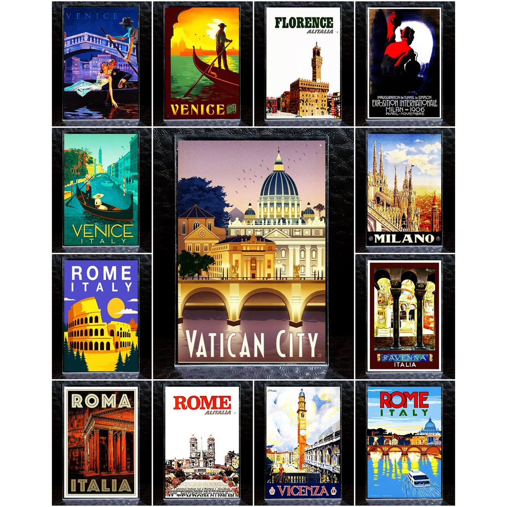 แม่เหล็กติดตู้เย็น ตัวอะครีลิค อิตาลี โรม 2×3 นิ้ว Souvenir Acrylic Fridge Magnet B6 2x3"