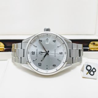 ของแท้100% Used : Tag Heuer Carrera Date Dial Silver Stainless Steel Automatic Calibre5 Sapphire Crystal