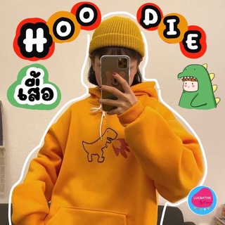 เสื้อฮู้ดแขนยาว ลายไดโนเสาร์