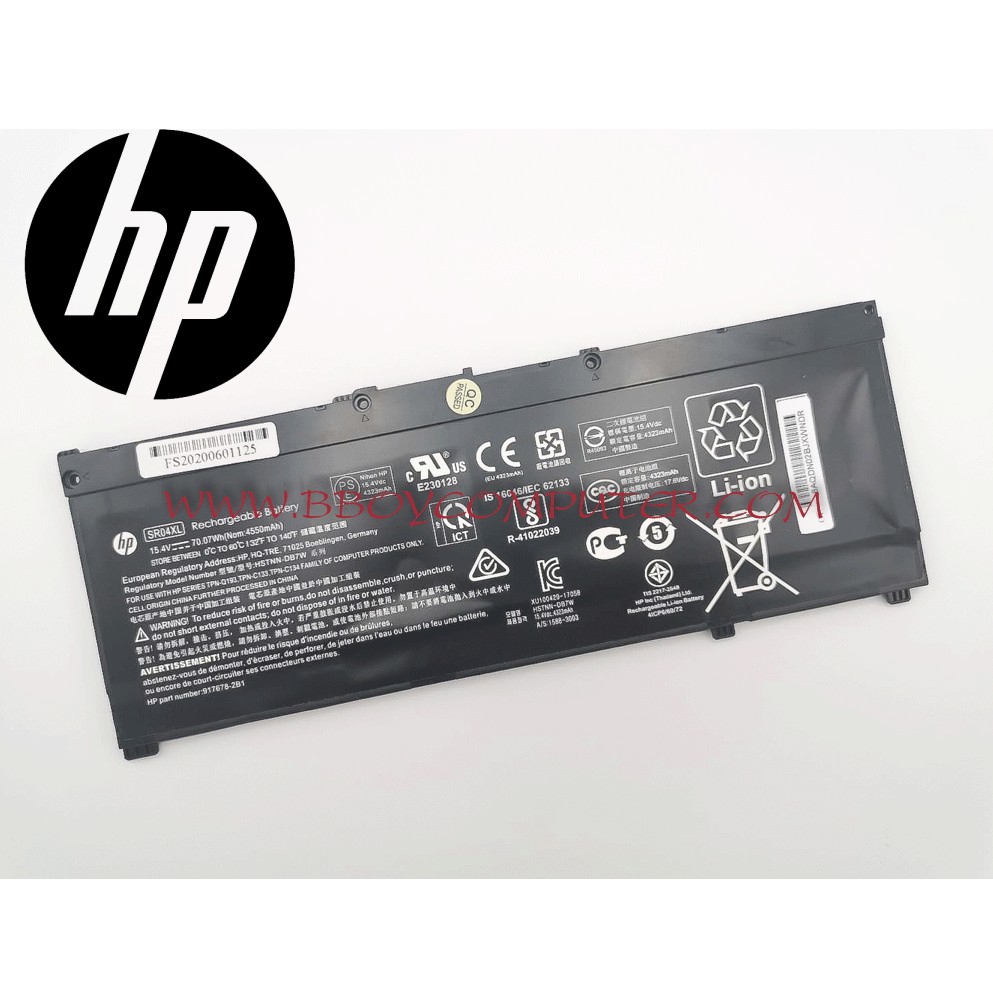 HP Battery แบตเตอรี่ HP OMEN SR04XL 15-CE 15-CB 15-CX 15-DC   Model: SR04XL