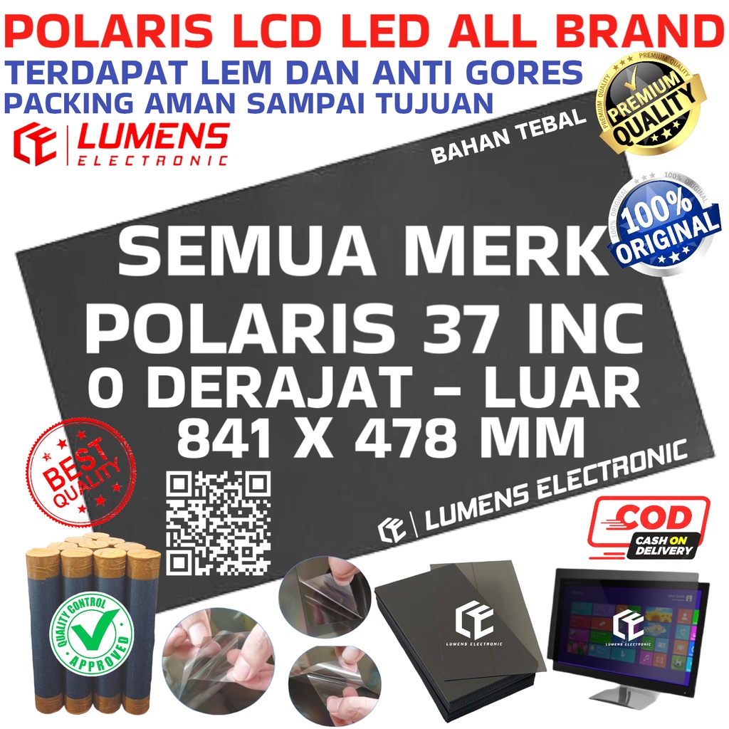 POLARIS POLARITIZER LCD TV 37 INC 0 DEGREE OUTER พลาสติก 37" 37 นิ้ว 37 นิ้ว 37 นิ้ว 37 นิ้ว 37IN FR