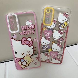 เคสโทรศัพท์มือถือแบบนิ่ม ใส ลายเฮลโล คิตตี้ สําหรับ Samsung A53 S22 PLUS S22 ultra A03 CORE Note 10 PLUS S21 S20 FE A73 5G Note 20 ultra J7 prime A21S M33 M53 A23 5G TM015Y