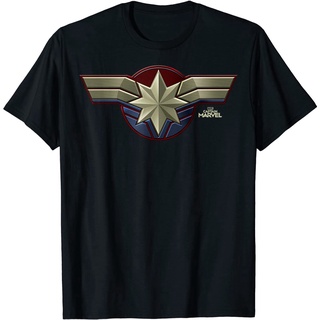 เสื้อยืดลำลอง Marvel Captain Marvel Movie Chest Symbol Graphic T-Shirt T-Shirt Mens Marvel Avengers