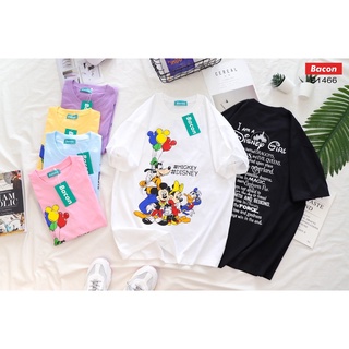 B1466 เสื้อยืด ลาย Mickey  Disney คอตตอน โอเวอร์ไซส์ oversize