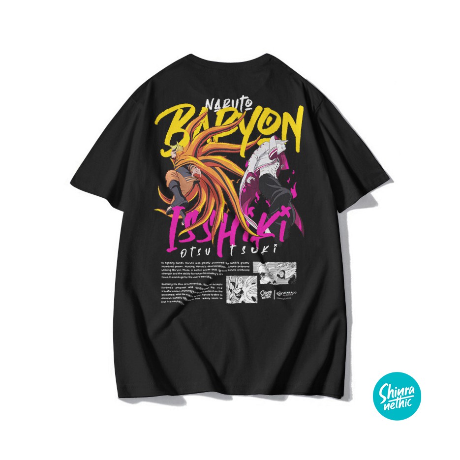 เสื้อยืด cotton Shinranethic Tshirt - Naruto Baryon Mode VS Isshiki Otsutsuki, Anime T-Shirt / Maanga Naruto-Boruto